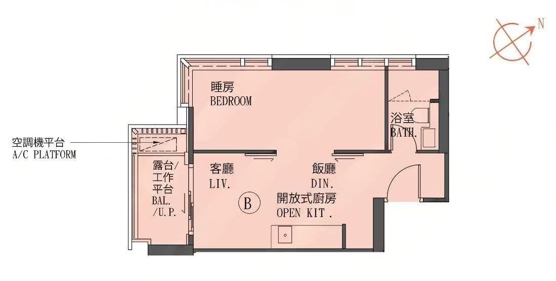 The Haddon 1房戶型